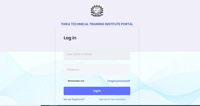 thika technical training institute student portal login