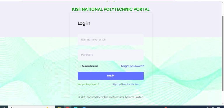 Kisii Polytechnic Student Portal